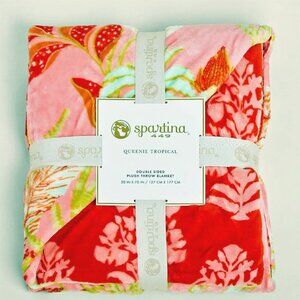 Spartina 449 Double-sided Plush Throw Blanket - Soft, Washable, Beautiful - NWT
